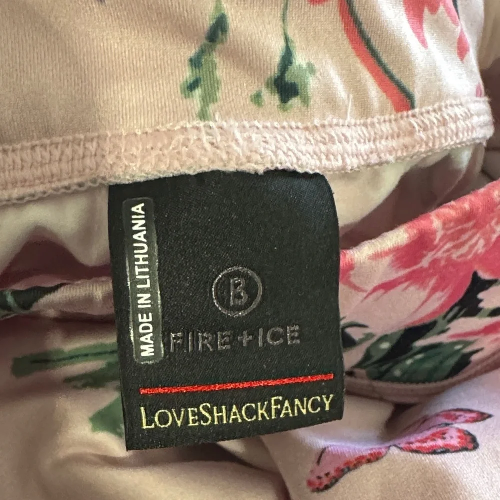 BOGNER X LoveShackFancy Lolei Ski Legging Pink Floral Butterfly GIRLS Sz 12/13Y